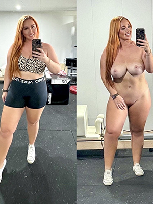 mature moms dressed and undressed shows off everything