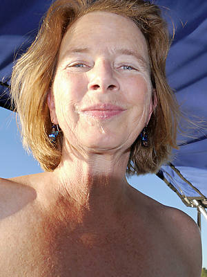 mature facials posing barren